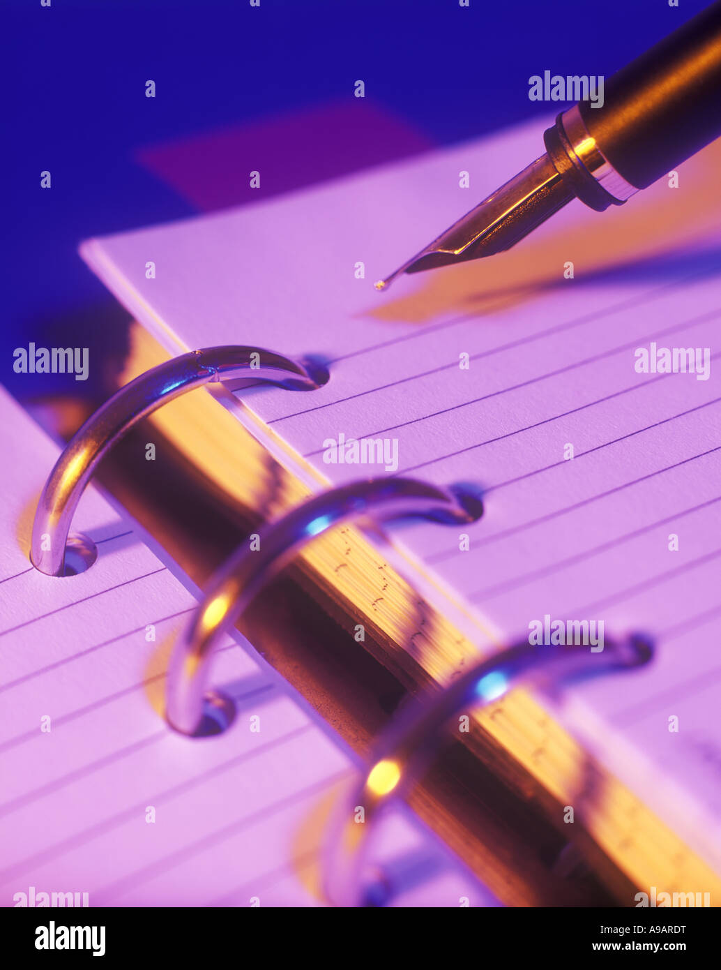 PEN RING BINDER PERSONAL ORGANIZER Stock Photo Alamy