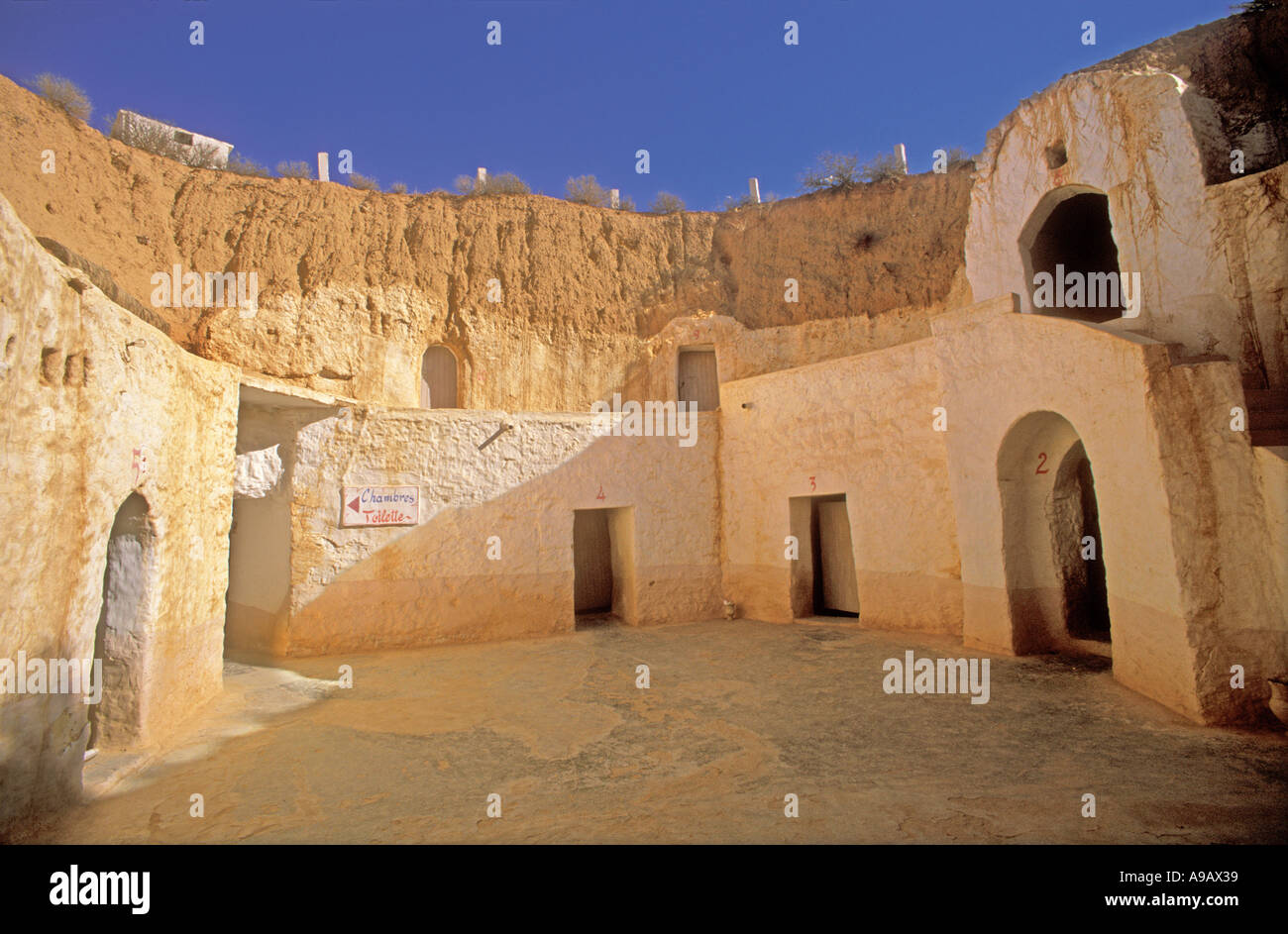 Underground dwellings Matmata Tunisia Africa Stock Photo