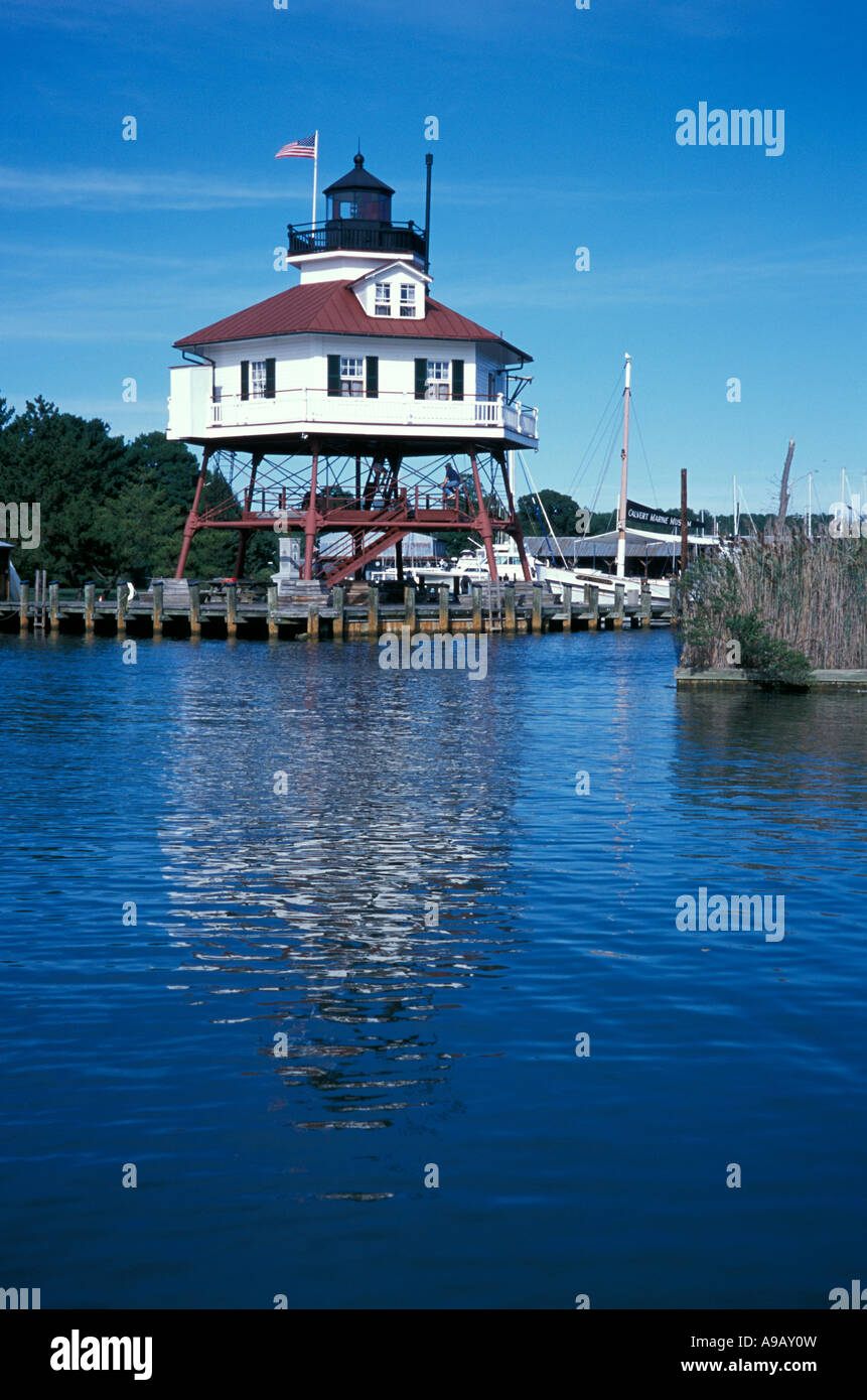 DRUM POINT LIGHTHOUSE SOLOMONS CHESAPEAKE BAY MARYLAND USA Stock Photo ...