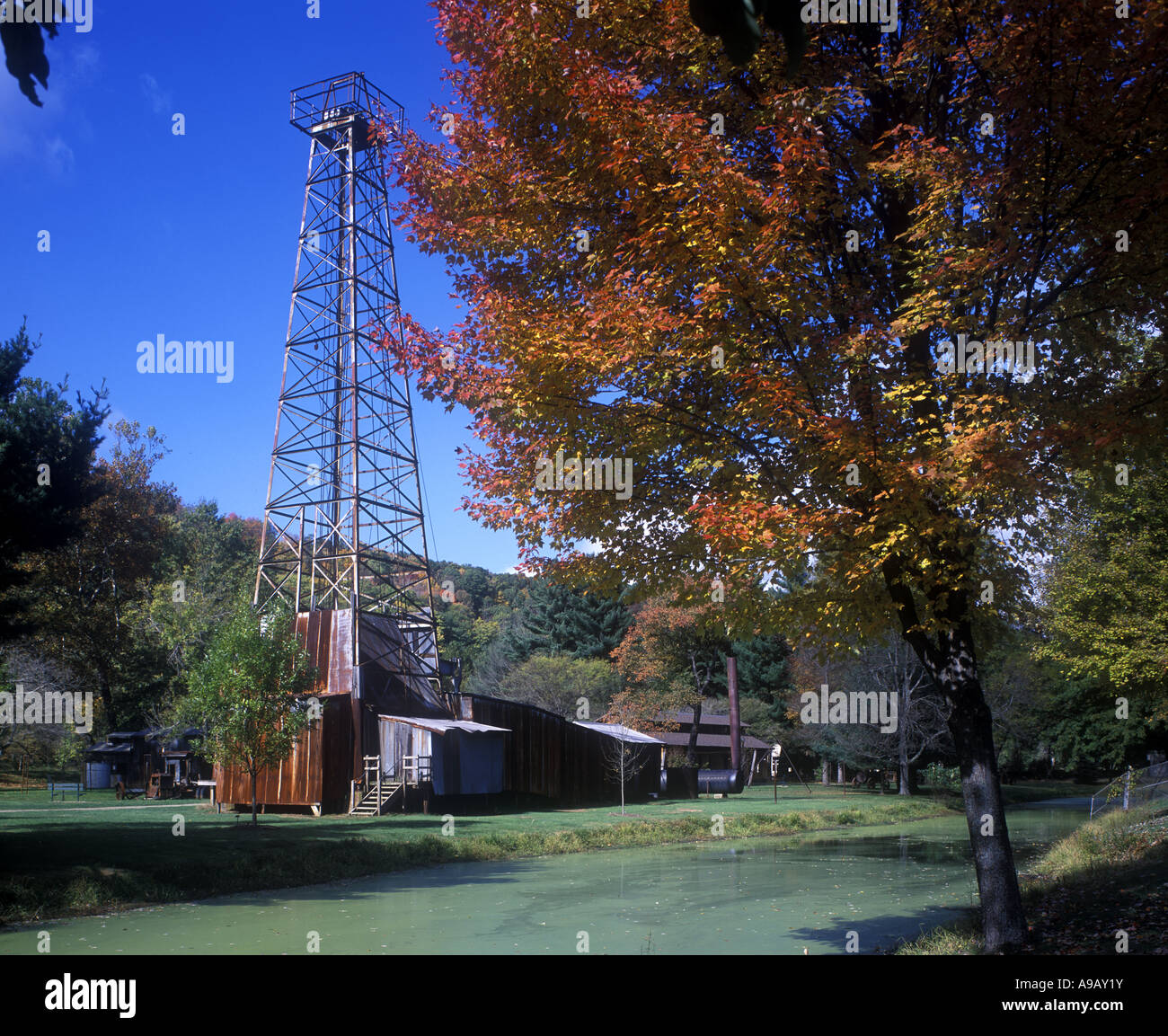 Fall Foliage Oil Creek State Park Titusville Pennsylvania Usa Stock