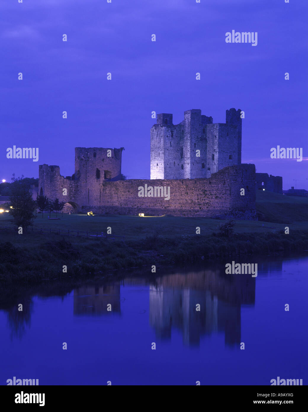 SAINT JOHNS CASTLE RUINS TRIM RIVER BOYNE COUNTY MEATH IRELAND Stock