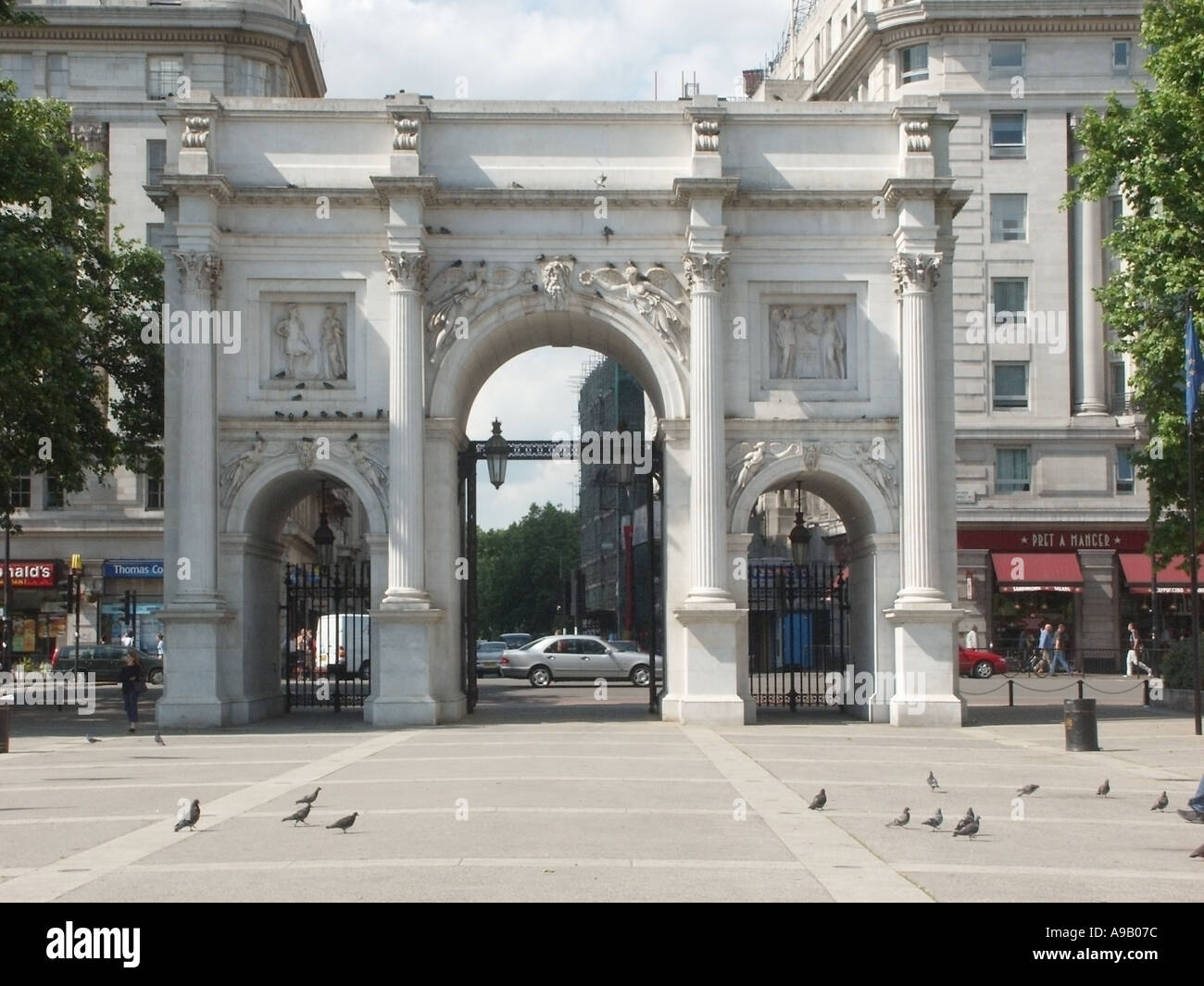 Tyburn Way Marble Arch close to Oxford Street London Stock Photo Alamy