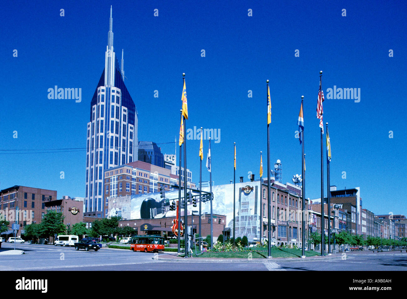 RIVERFRONT PARK AT LOWER BROADWAY NASHVILLE TENNESSEE USA Stock Photo ...