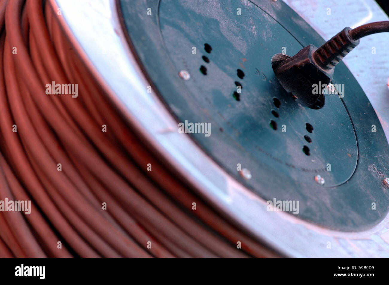 Industrial electric cable reel Stock Photo Alamy