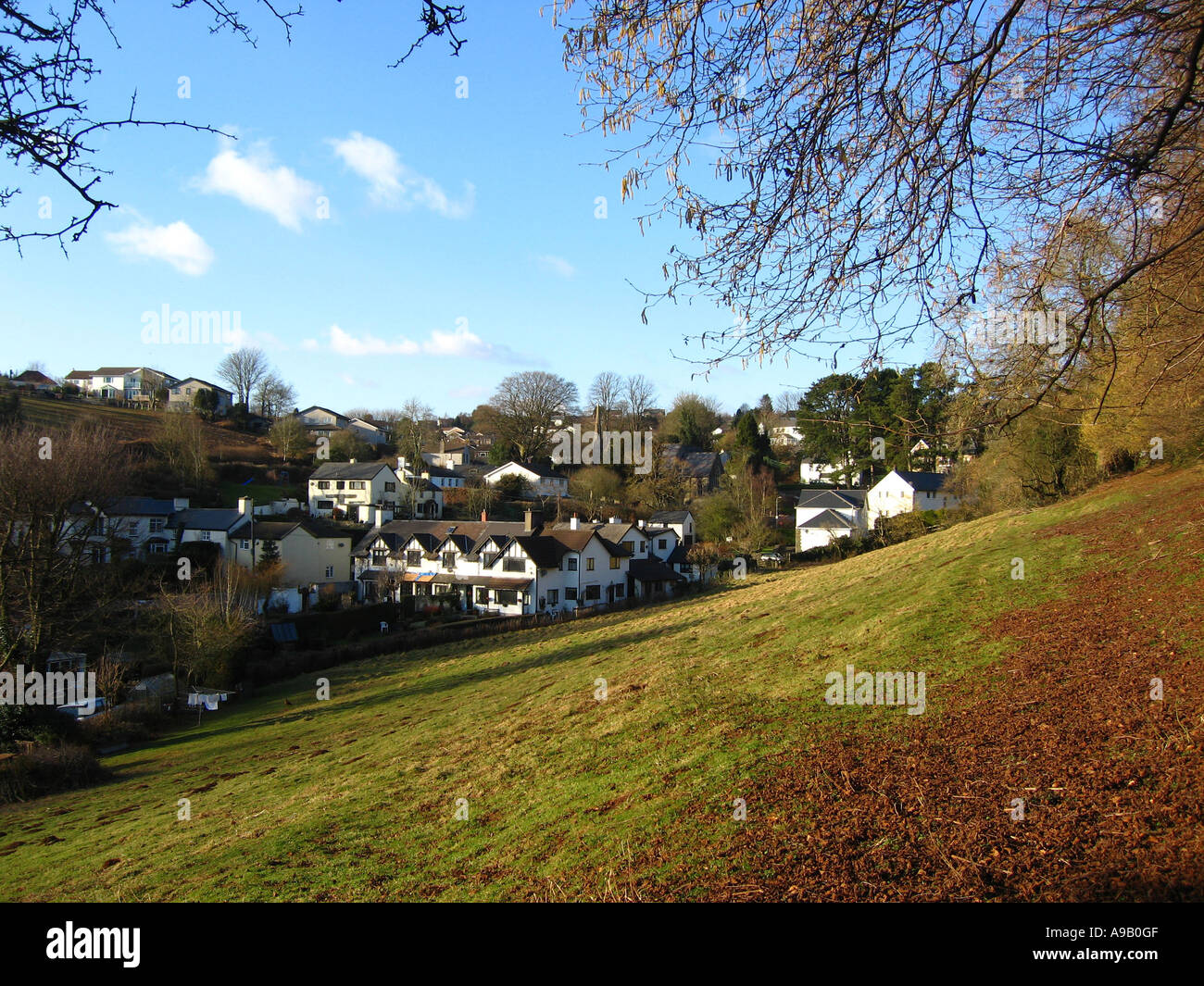 Housing Village of Pentyrch Cardiff Suburbs South Wales Stock Photo