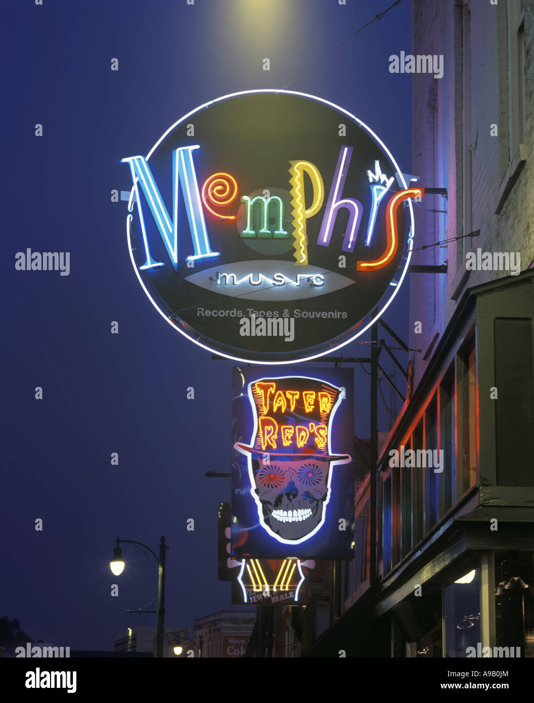 NEON SIGNS BEALE STREET MEMPHIS TENNESSEE USA Stock Photo Alamy