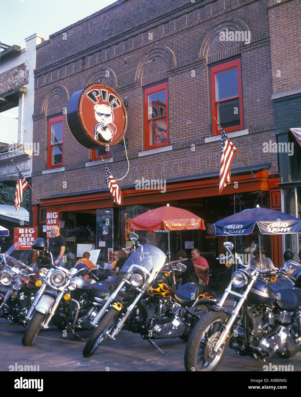 PIG BAR B Q RESTAURANT BEALE STREET MEMPHIS TENNESSEE USA Stock Photo