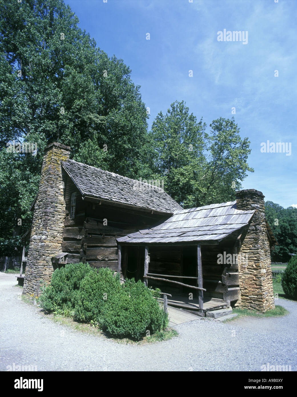Log Cabin Farm Museum Oconaluftee Great Smoky Mountains Park North