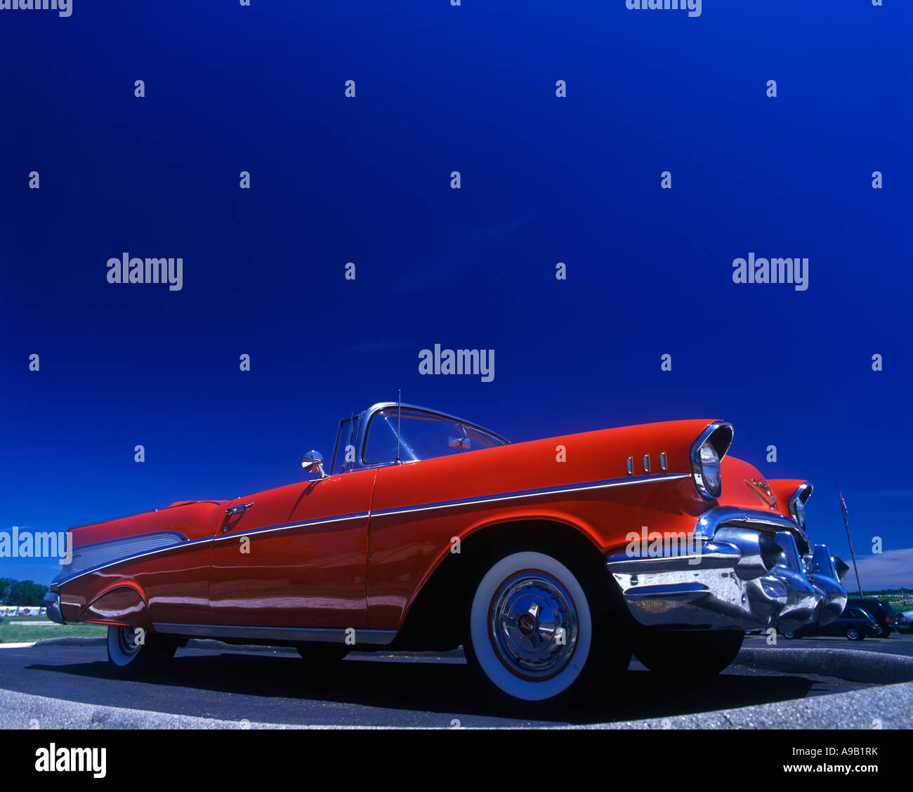 1957 CHEVROLET BELAIR CONVERTIBLE AUTOMOBILE (©GENERAL MOTORS CORPORATION 1957) Stock Photo