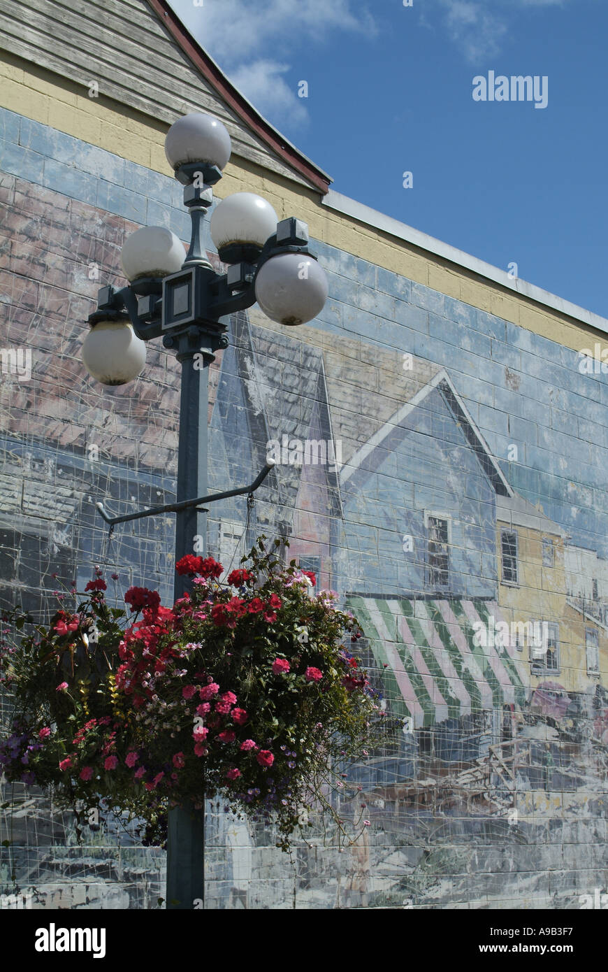 Historic Murals add color to building walls Chemainus Vancouver Island
