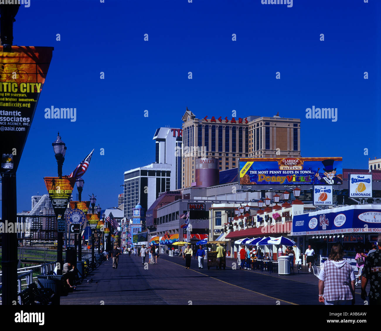 BOARDWALK SHOPS ATLANTIC CITY NEW JERSEY USA Stock Photo Alamy