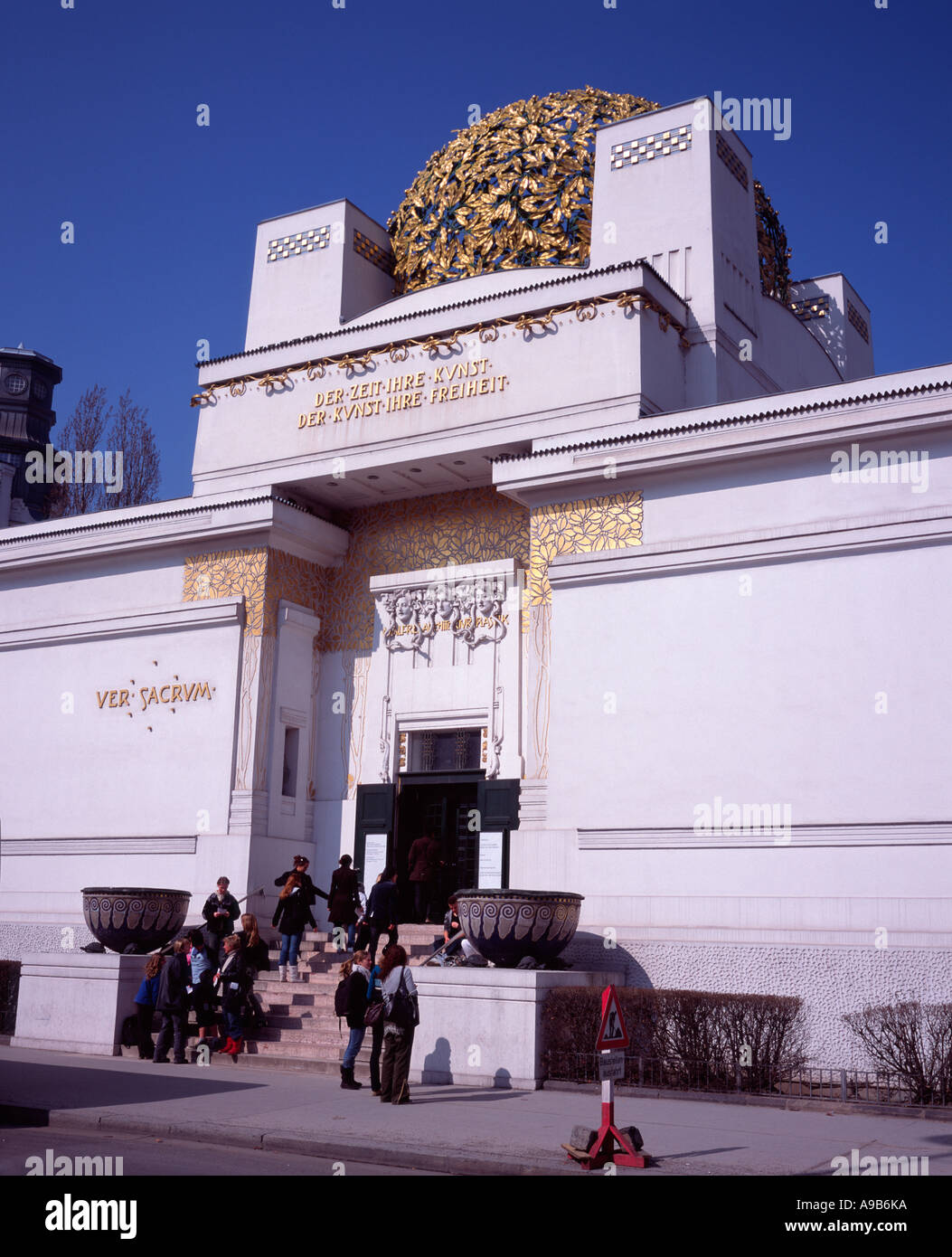 The front of the Art Nouveau Secession building, Vienna, Austria Stock Photo