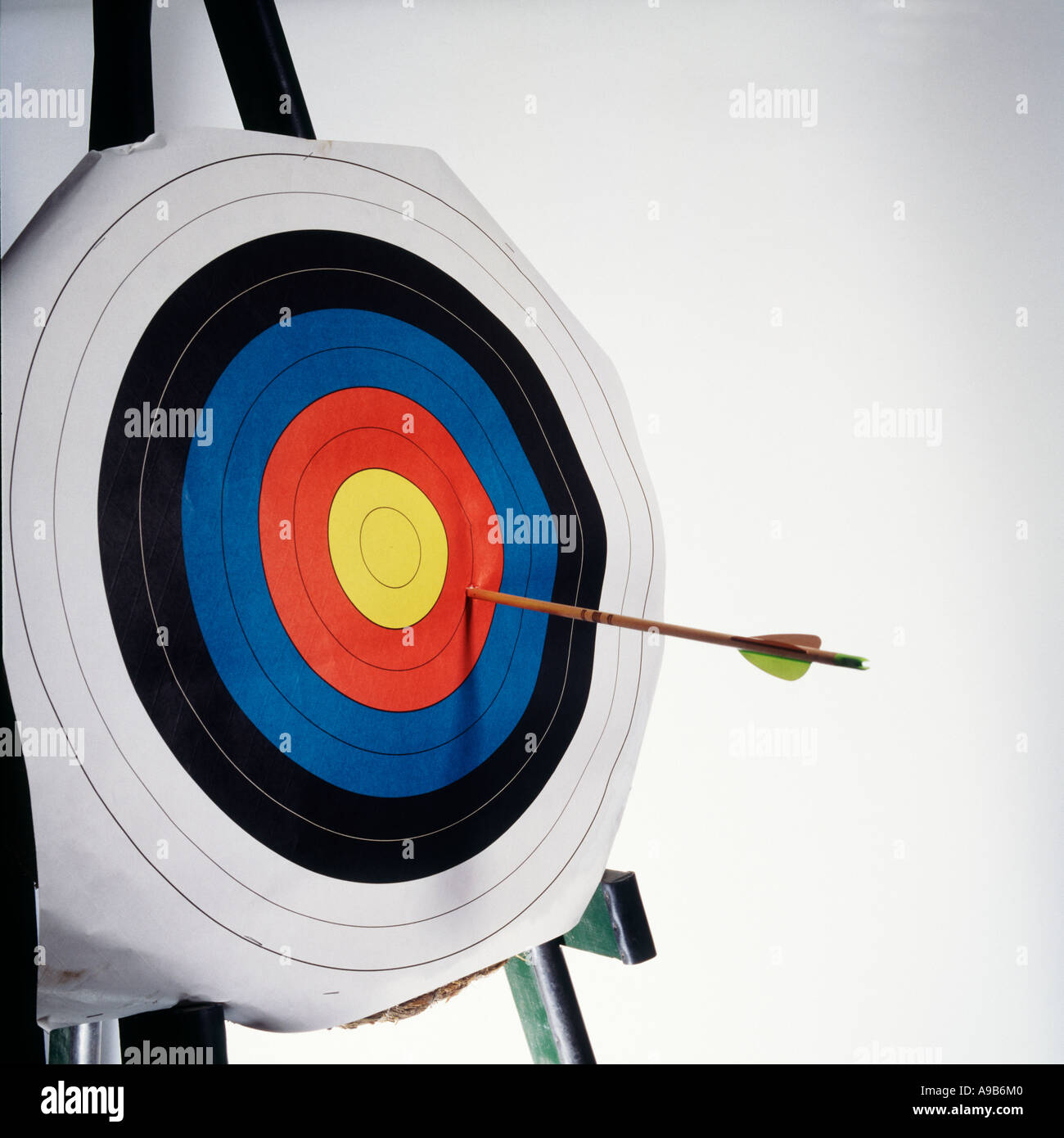 Target with arrow missing bullseye Stock Photo Alamy
