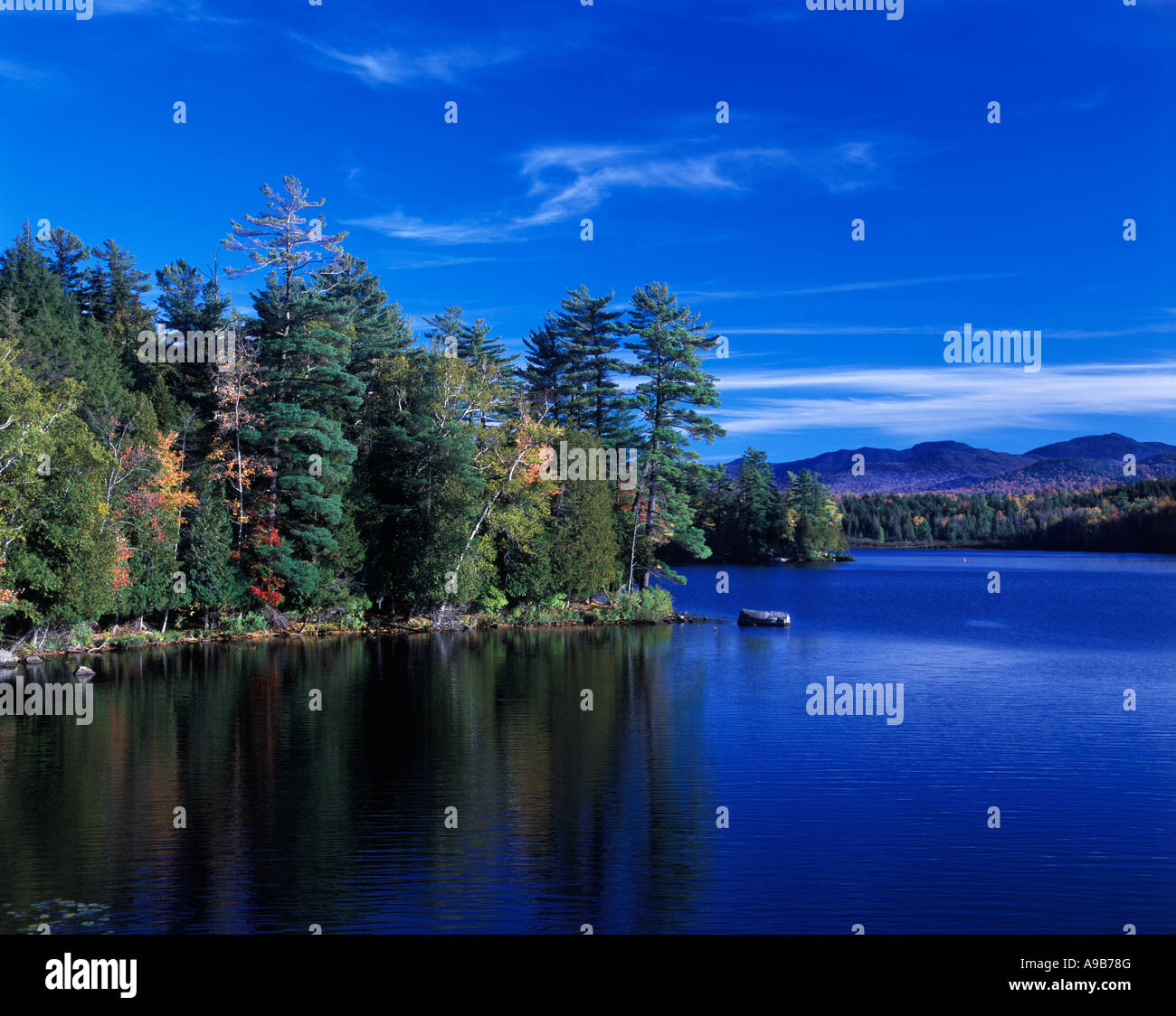 SCENIC UPPER SARANAC LAKE ADIRONDACK PARK NEW YORK STATE USA Stock Photo Alamy