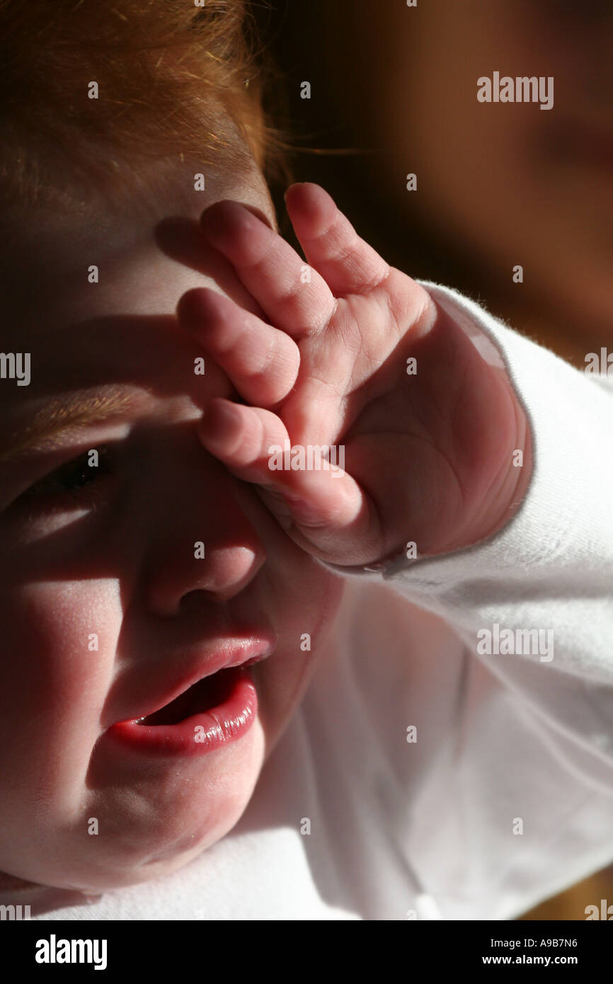 "Eva 18 months poses for portrait" Stock Photo