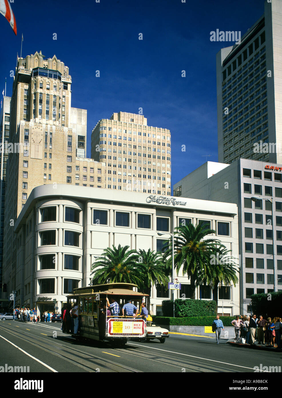 CABLE CAR TROLLEY SAKS DEPARTMENT STORE UNION SQUARE SAN FRANCISCO