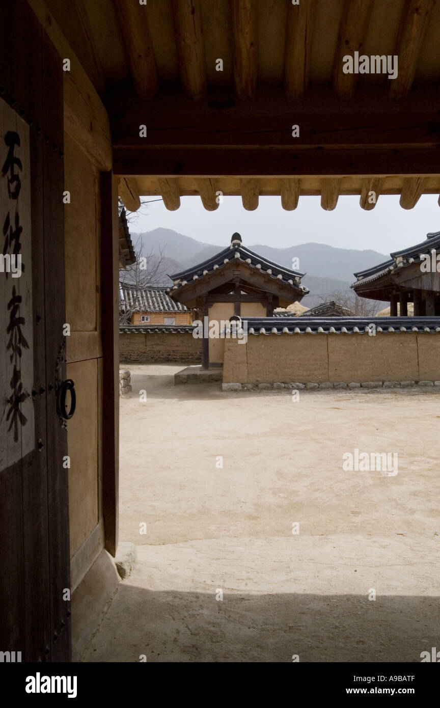 Traditional Korean architecture at Hahoe Folk Village in Andong, South ...