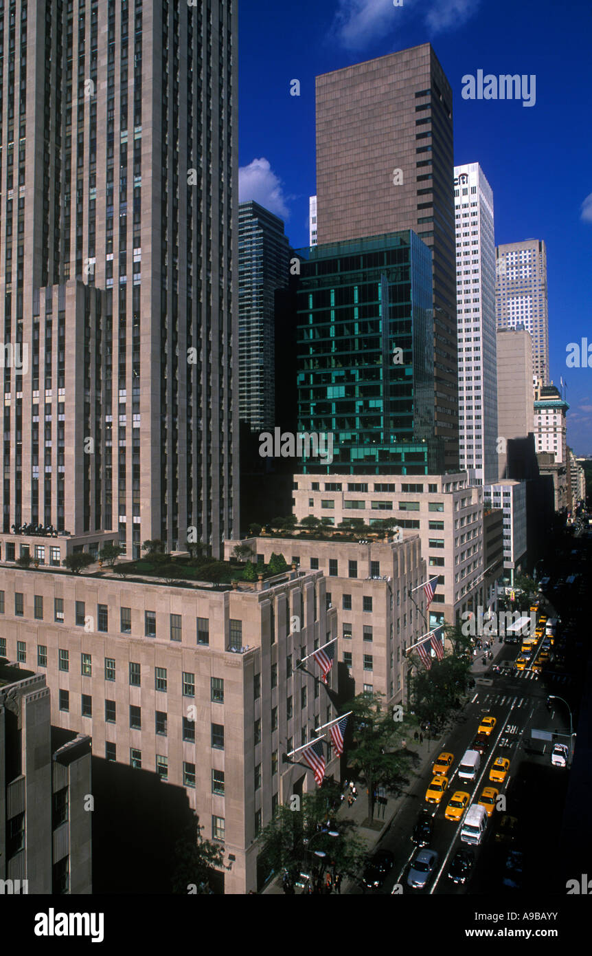 ABOVE FIFTH AVENUE MIDTOWN MANHATTAN NEW YORK CITY USA Stock Photo - Alamy