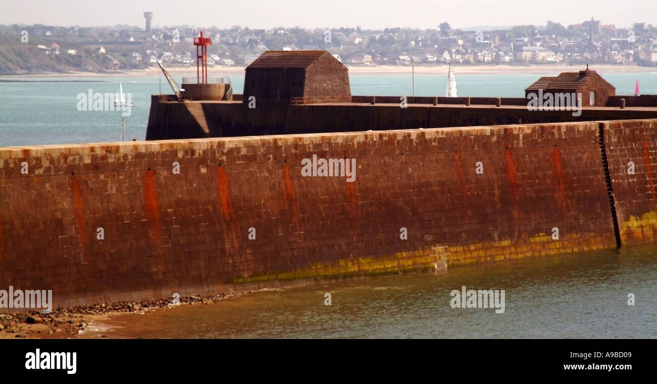france normandy manche cotentin peninsula granville harbour Stock Photo