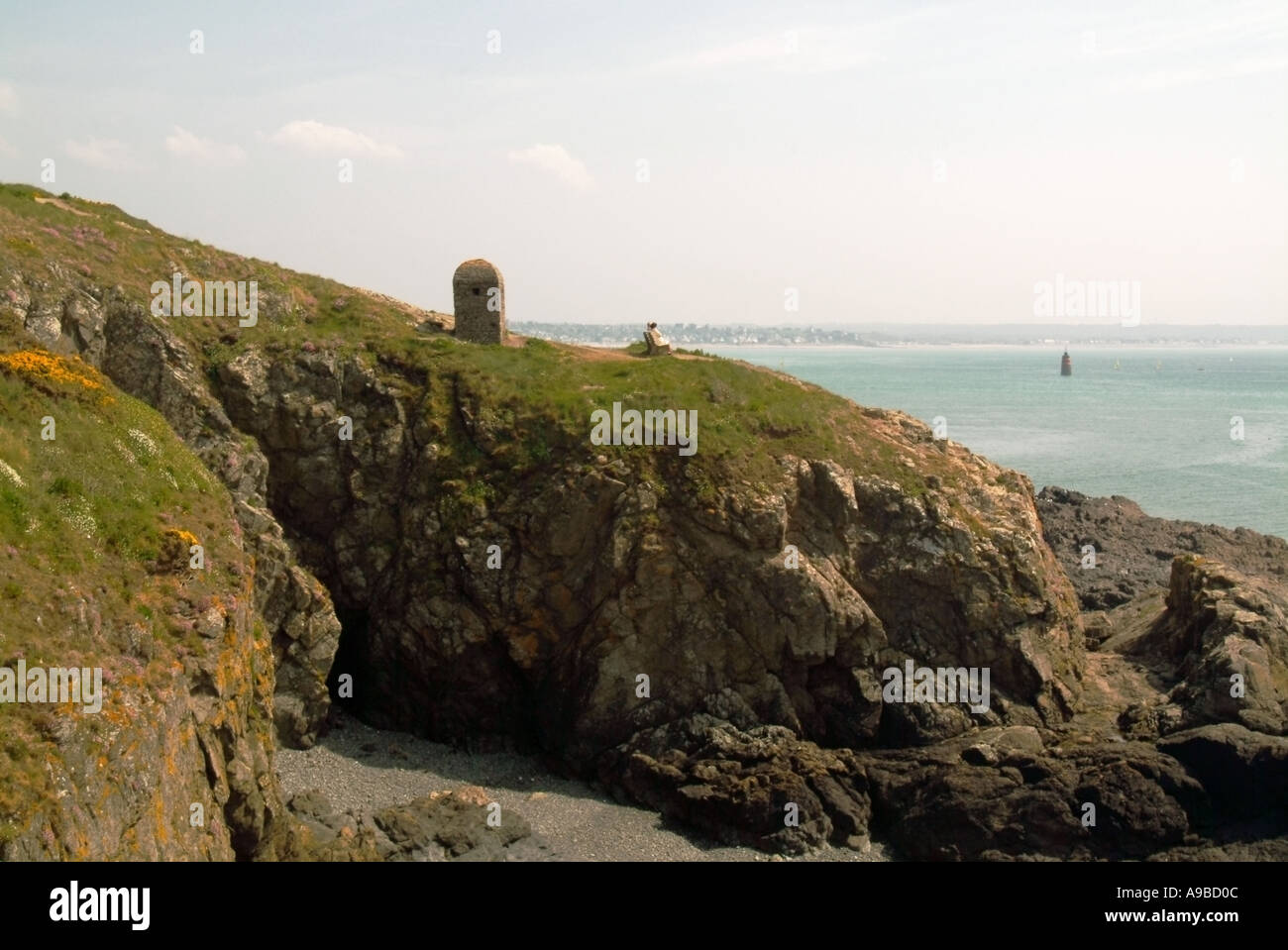 france normandy manche cotentin peninsula granville pointe du roc Stock