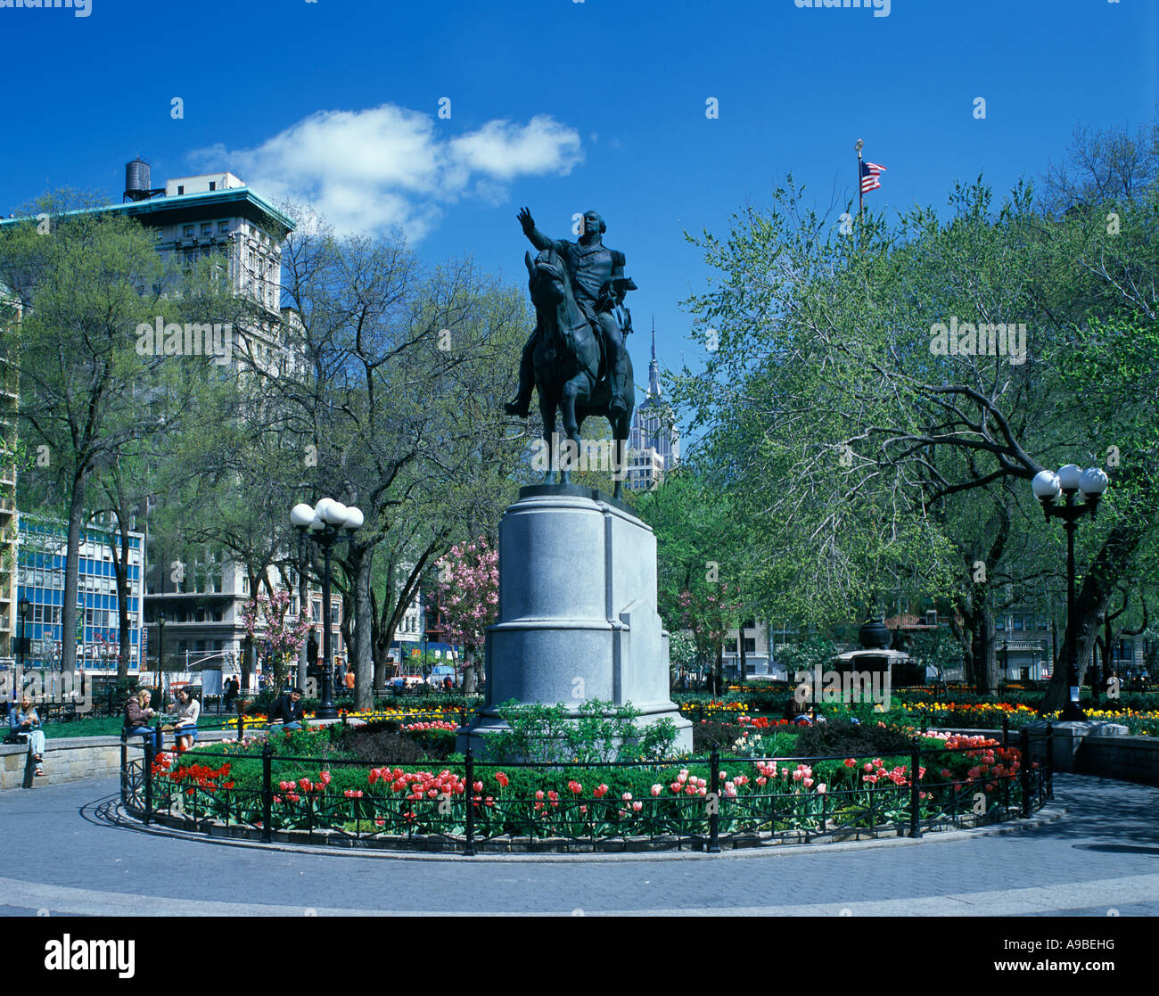 Union Statues WASHINGTON STATUE UNION SQUARE MANHATTAN NEW YORK CITY USA Stock Photo ...