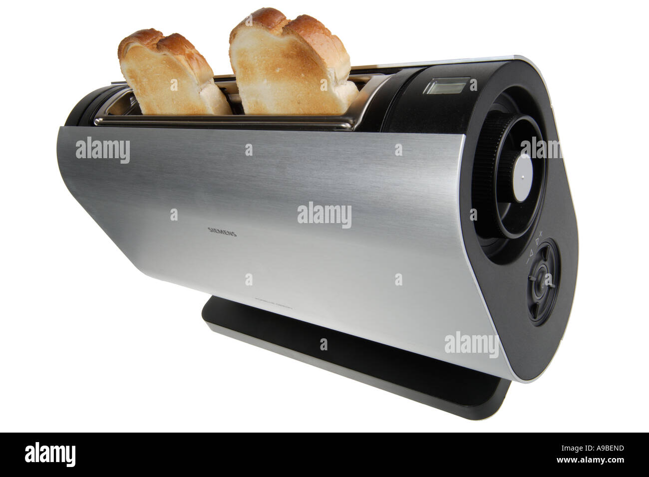 Porsche designed Siemens toaster and two slices toast Stock Photo - Alamy