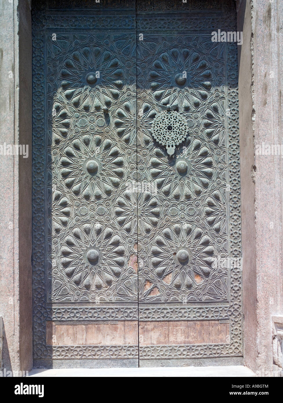 Sultan Hasan complex, Cairo, doors from original entrance Stock Photo