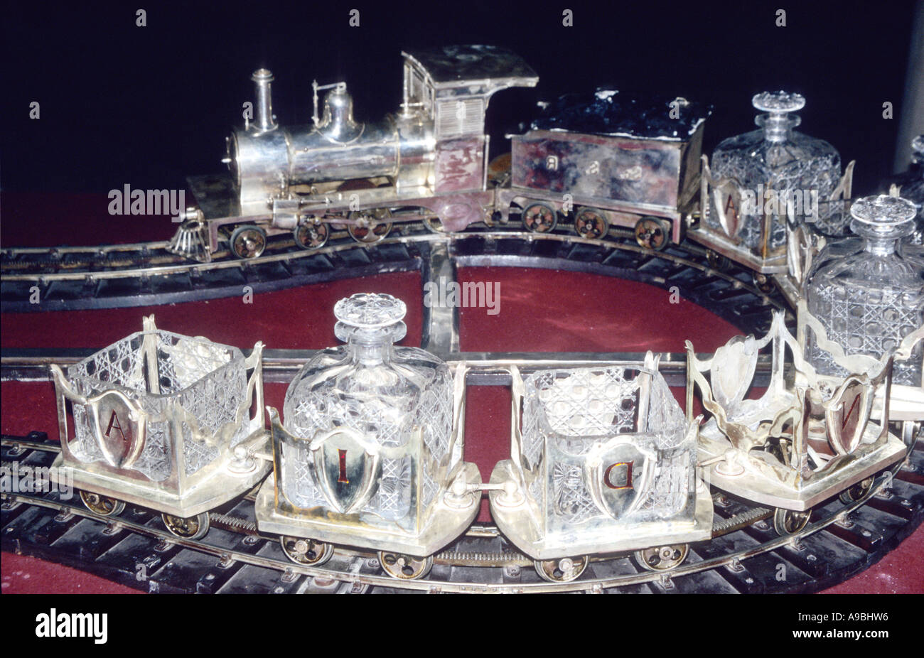 silver train set