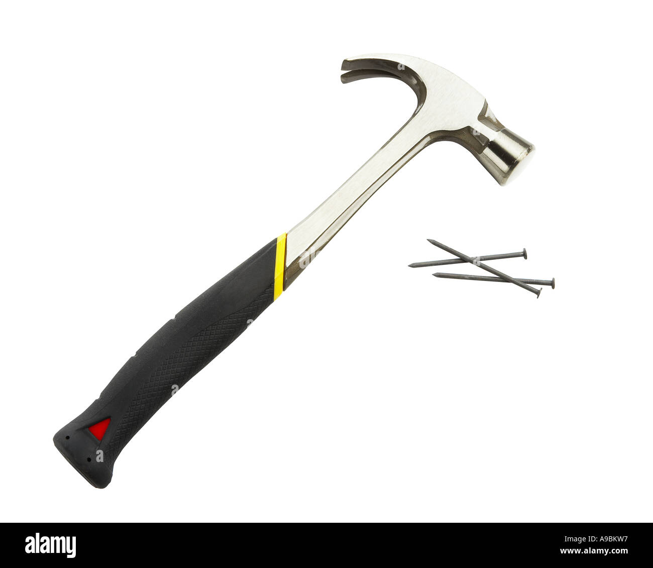 Hammer and nails on white background with clipping path Stock Photo Alamy