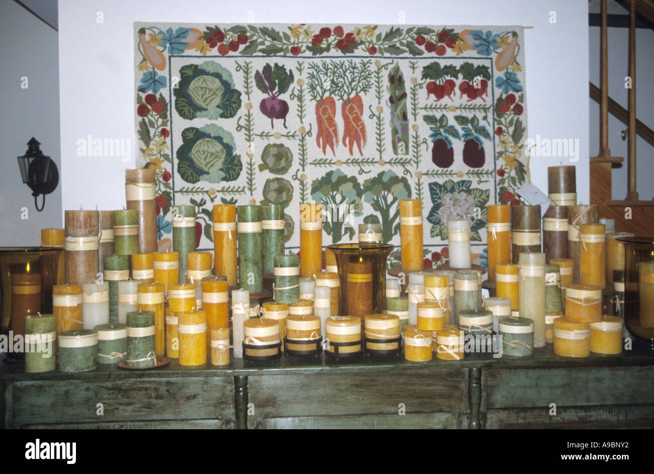 Shaker beeswax candles for sale at the Shaker Model Village ,Hancock