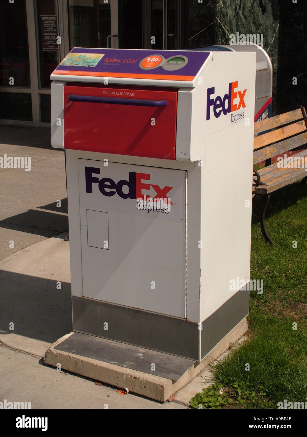 AJD42722, FeEx drop box, Federal Express Stock Photo