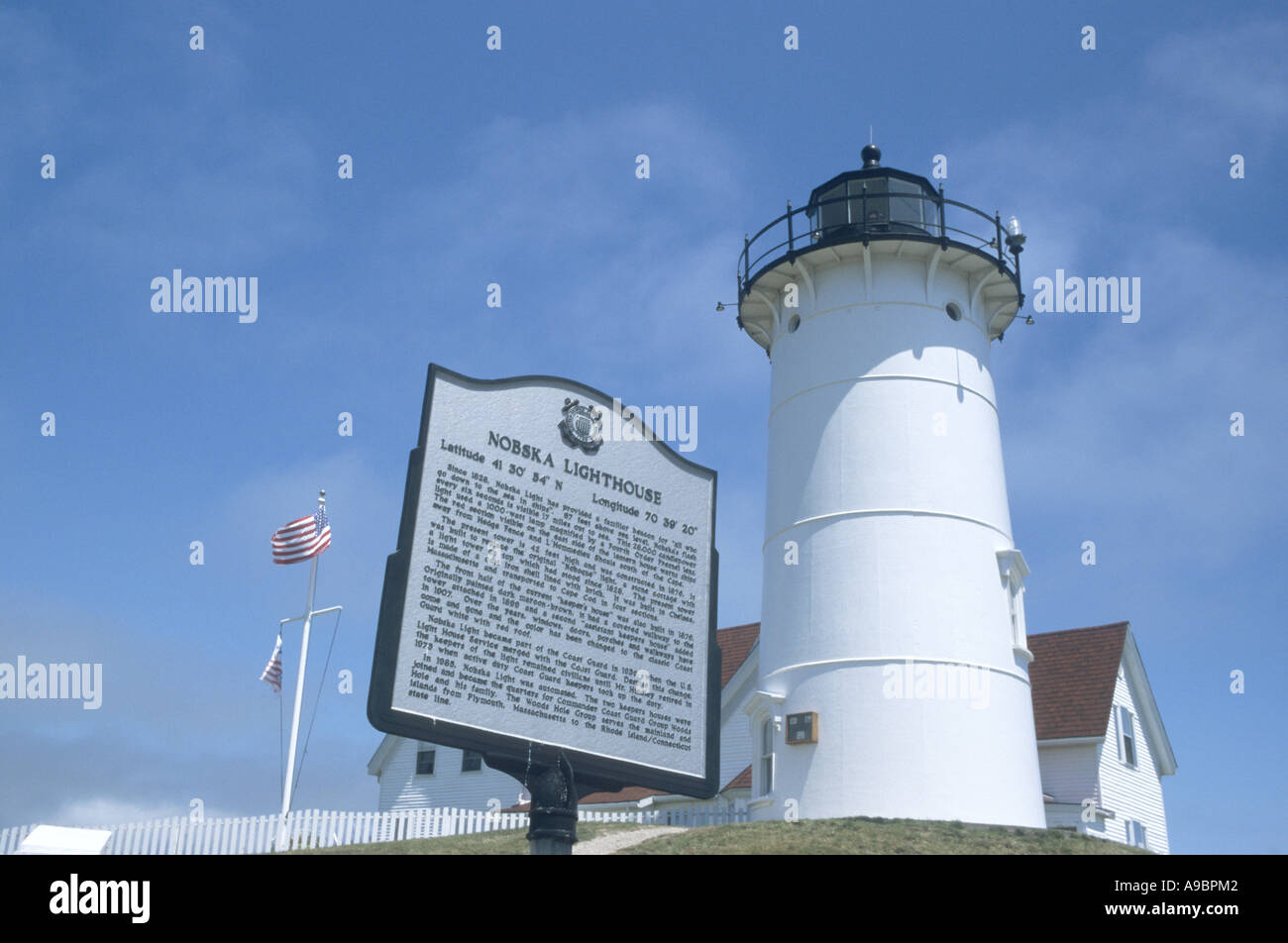 Historic Nobska Lighthouse At Woods Hole Near Falmouth Cape Cod