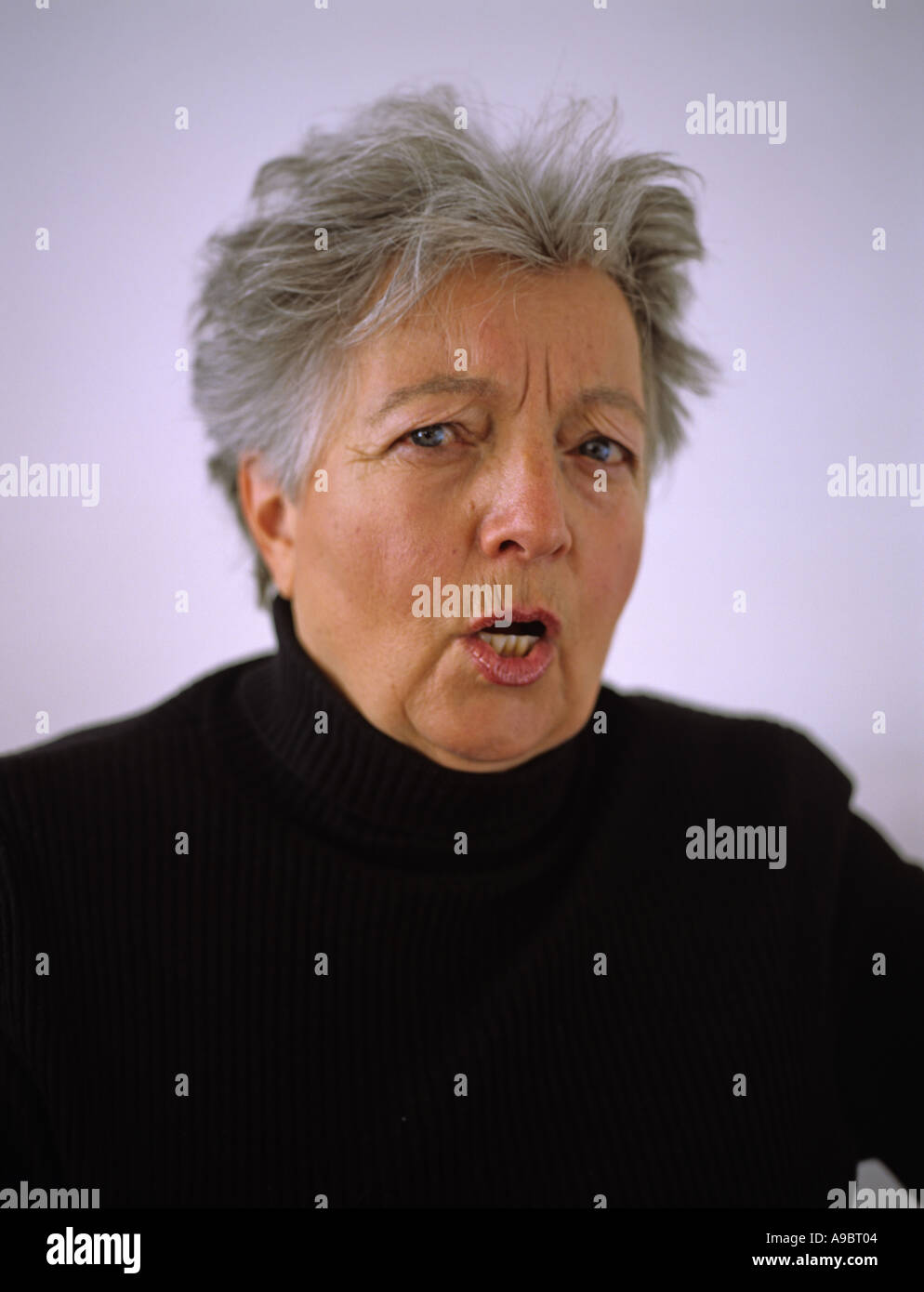 Senior Woman In Anger Portrait Stock Photo Alamy
