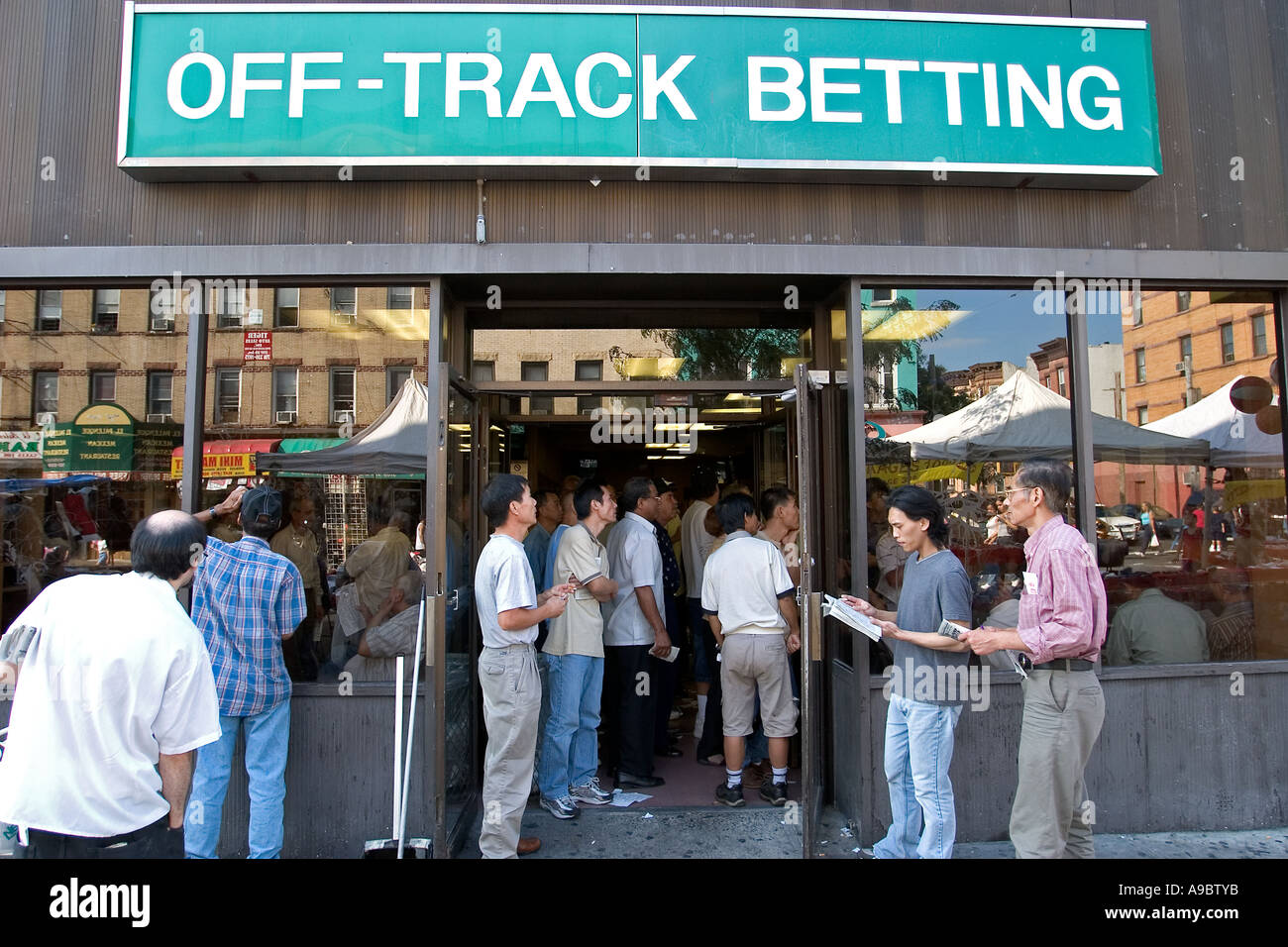 Off Track Betting outlet in Sunset Park, Brooklyn, New York Stock Photo - Alamy