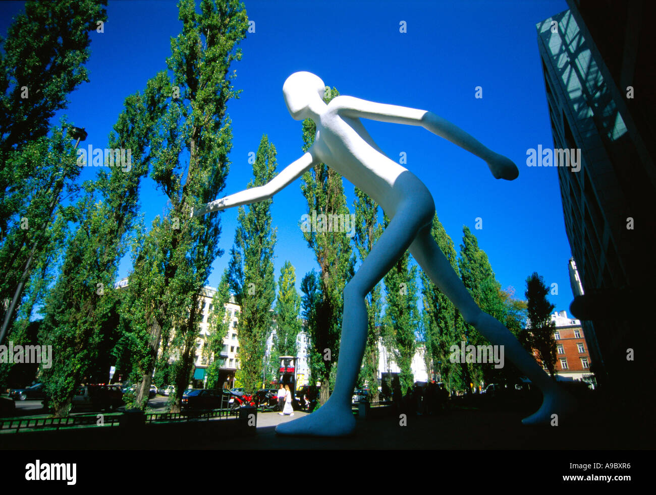 The walker outside Alliance insurance company Schwabing district munich germany Stock Photo Alamy