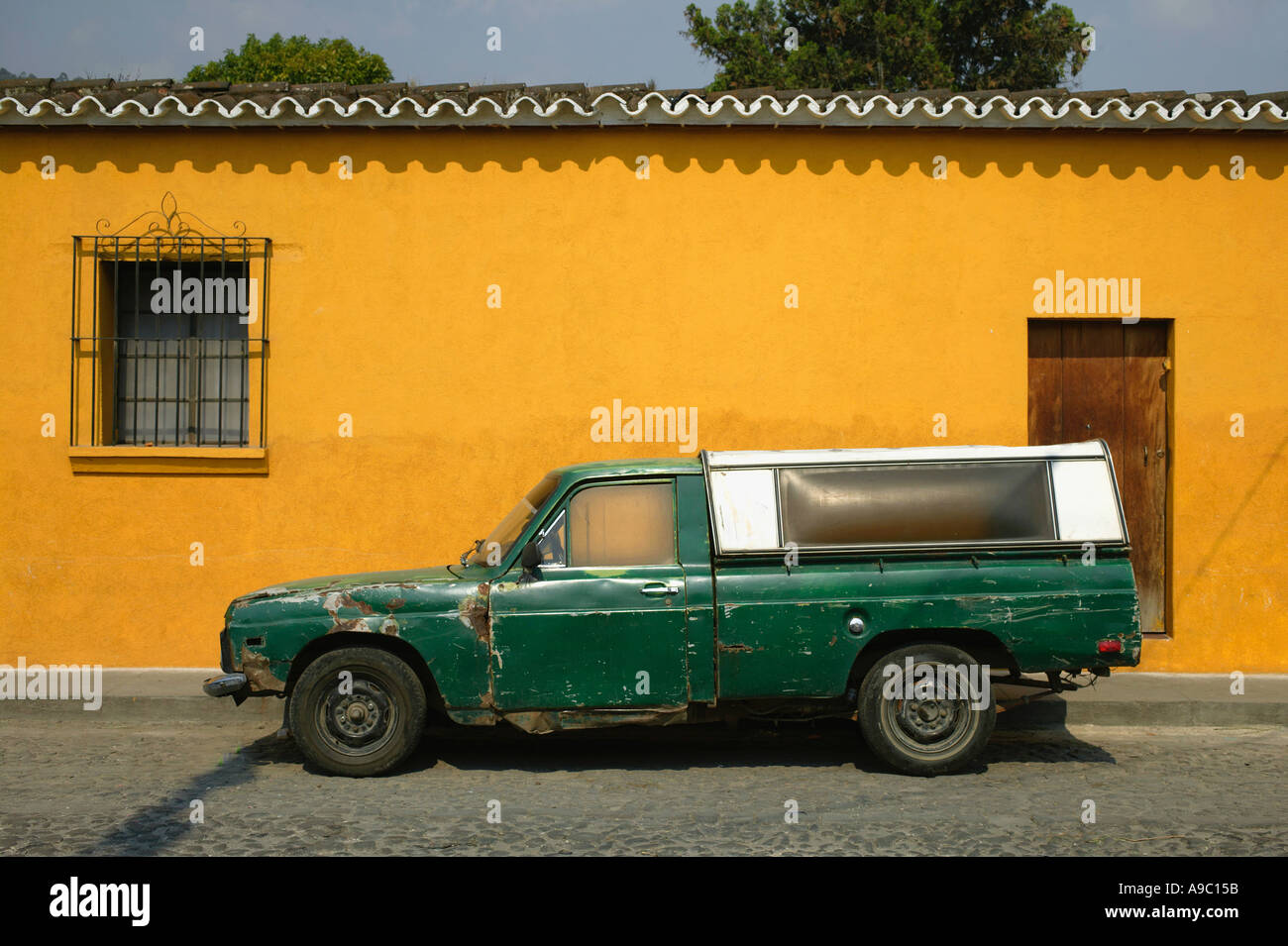 Old Car Antigua Guatemala Stock Photo Alamy