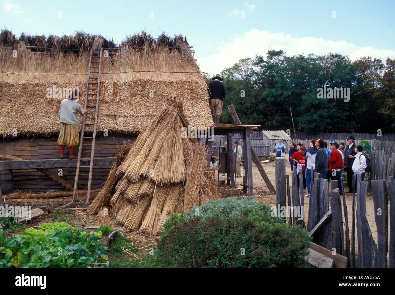 Massachusetts Plymouth Plimoth Plantation reproduction of Pilgrims