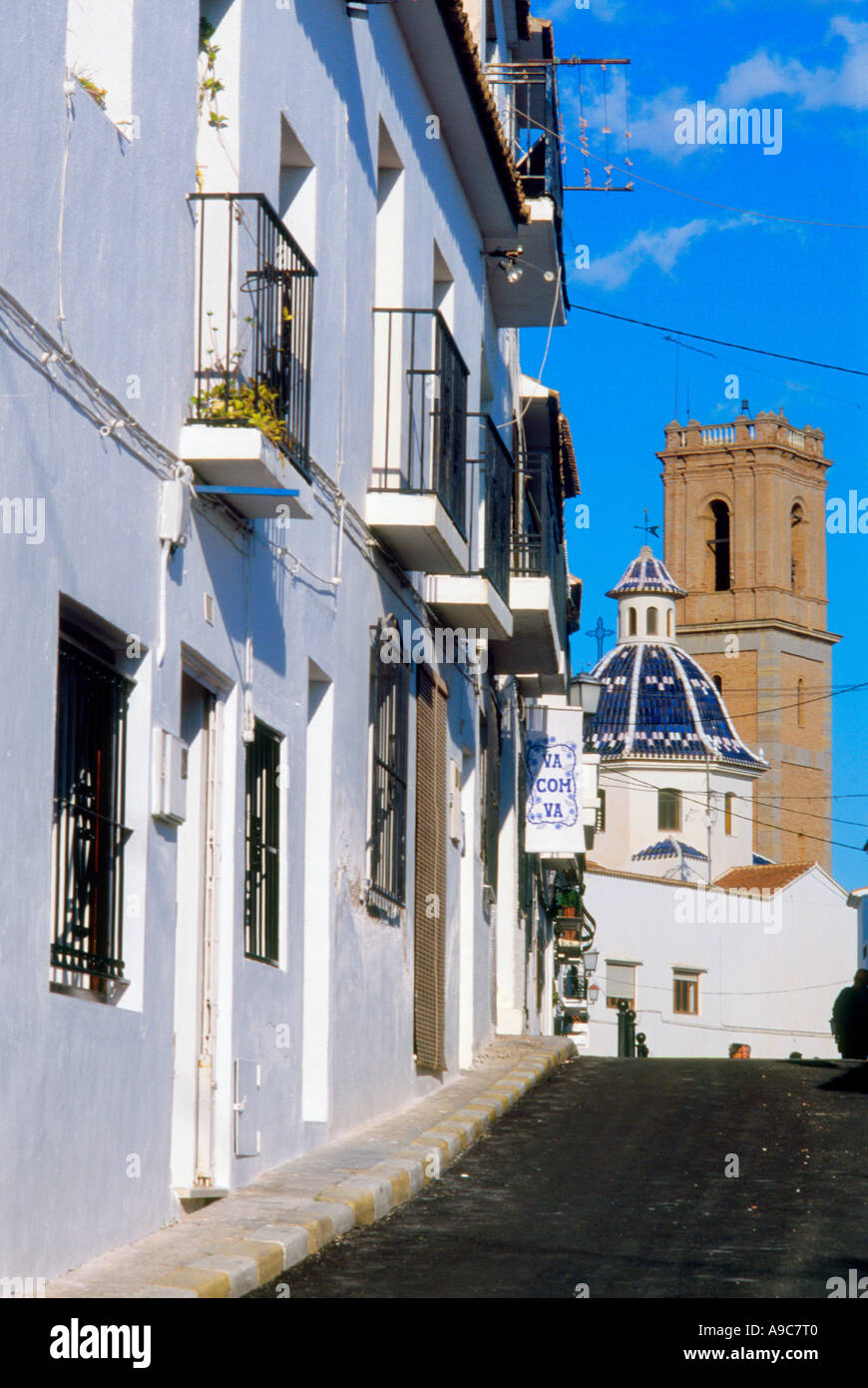 Whitewashed houses Altea Alicante Valencia historical old town Costa