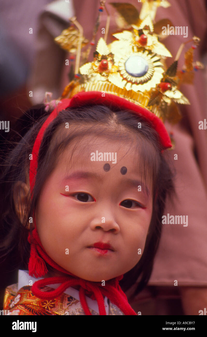 Japanese boy in costume Kimono Japan Stock Photo Alamy