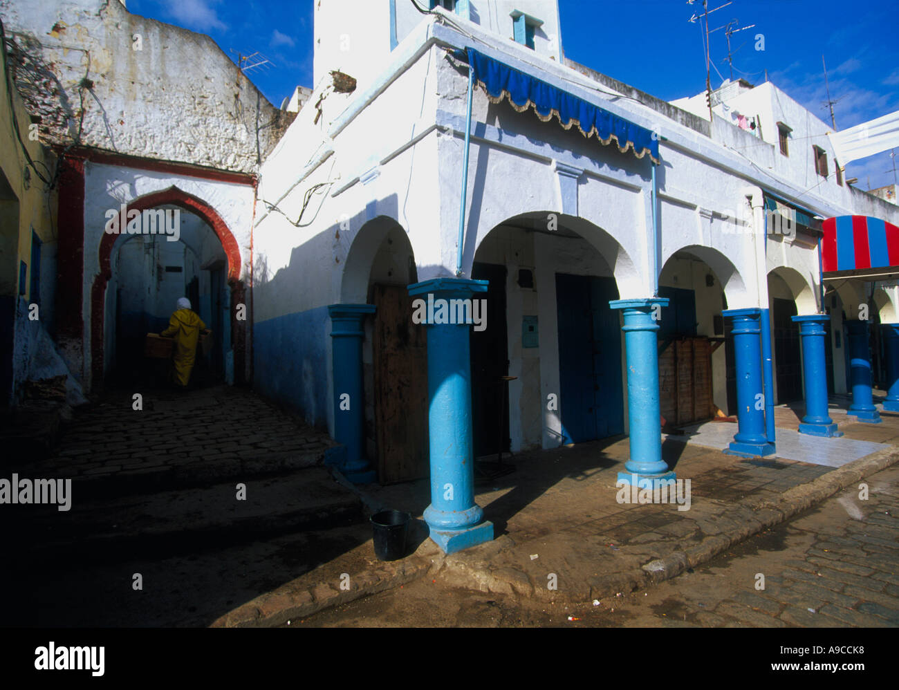 Larache north Morocco spanish style architect architecture Stock Photo