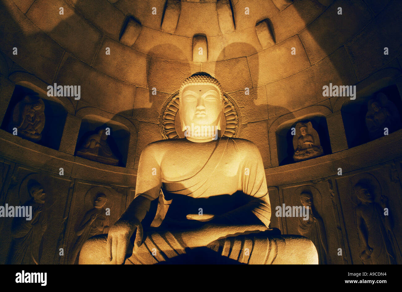 Buddha statue Lotte world amusement Seoul south korea Stock Photo