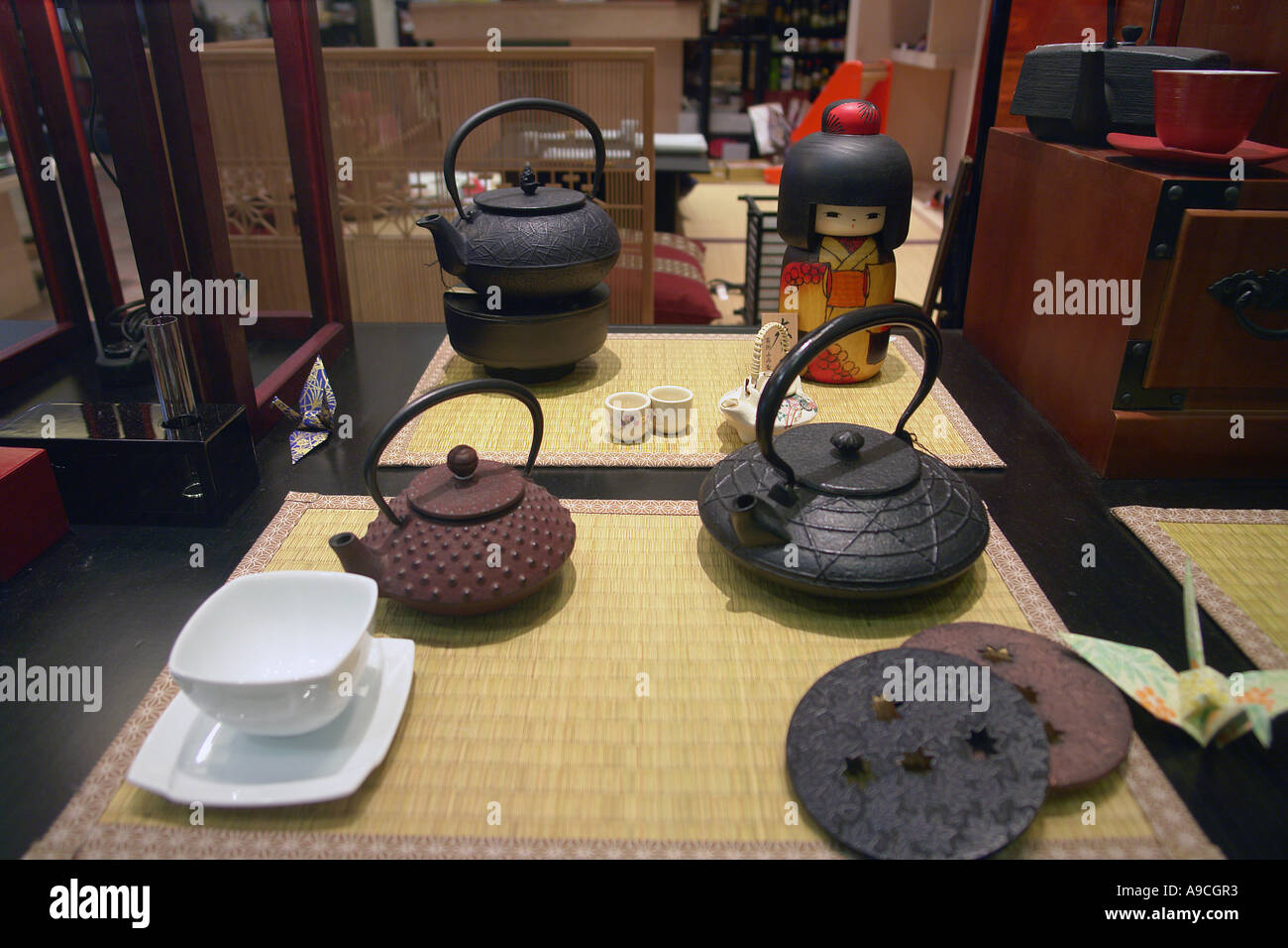 Japanese teapot display Bottcher street Böttcherstraße Bremen