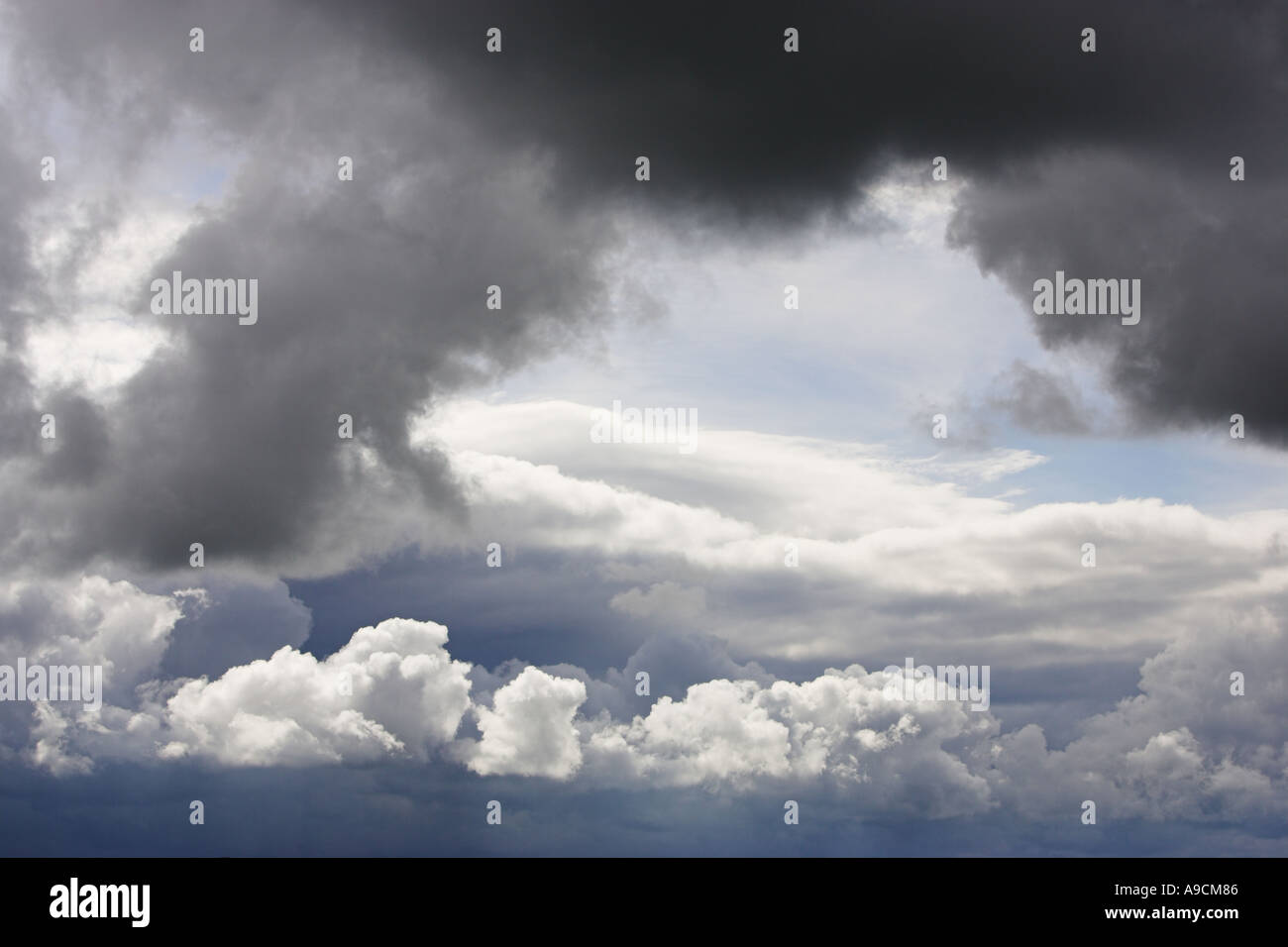 Stormy sky and storm clouds Stock Photo