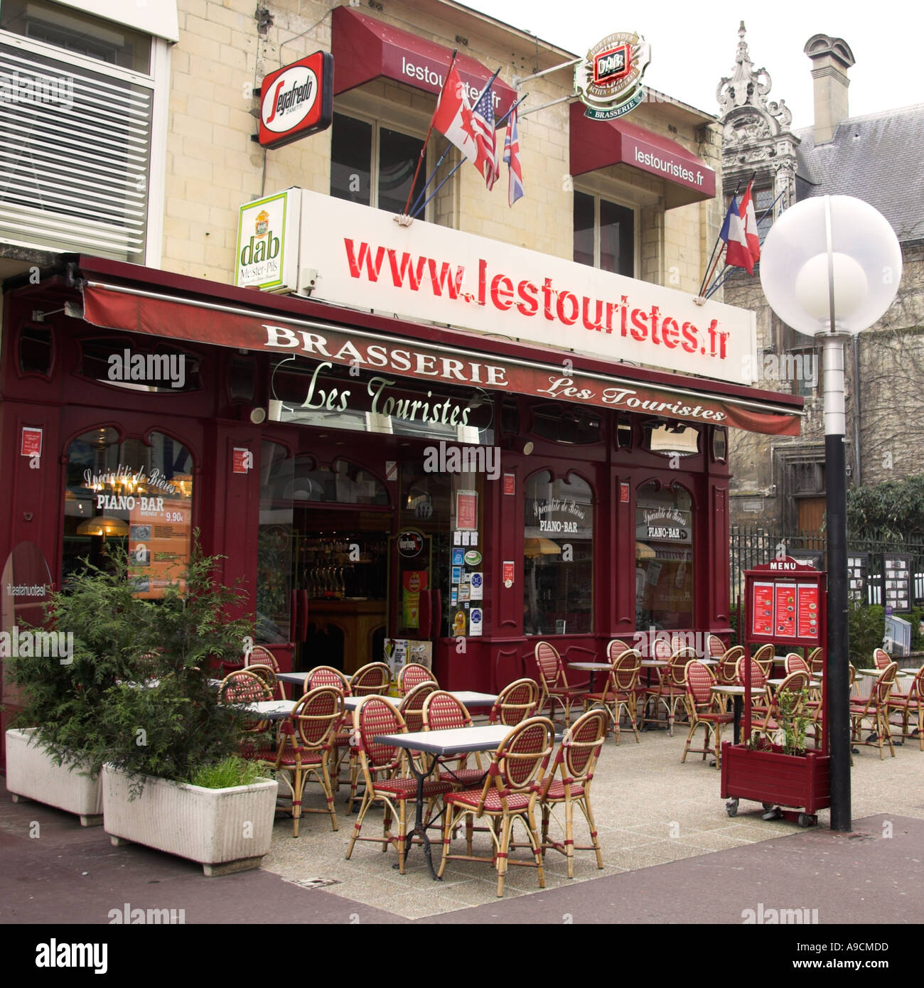 Les Touristes restaurant Caen Normandy France Stock Photo - Alamy