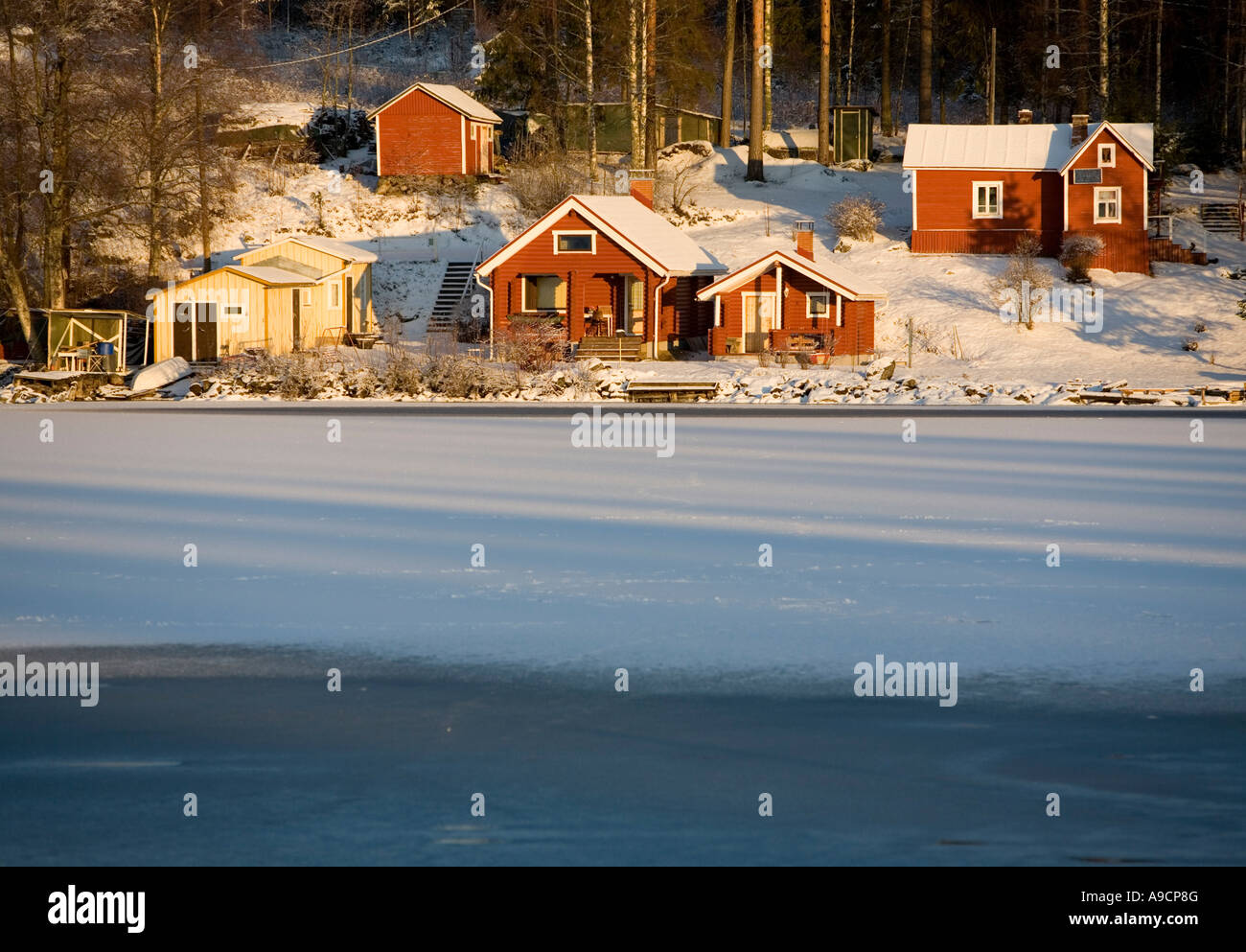 Summer Cottage Sauna And Boat House By A Lake At Wintertime Finland summer-cottage-sauna-and-boat-house-by-a-lake-at-wintertime-finland