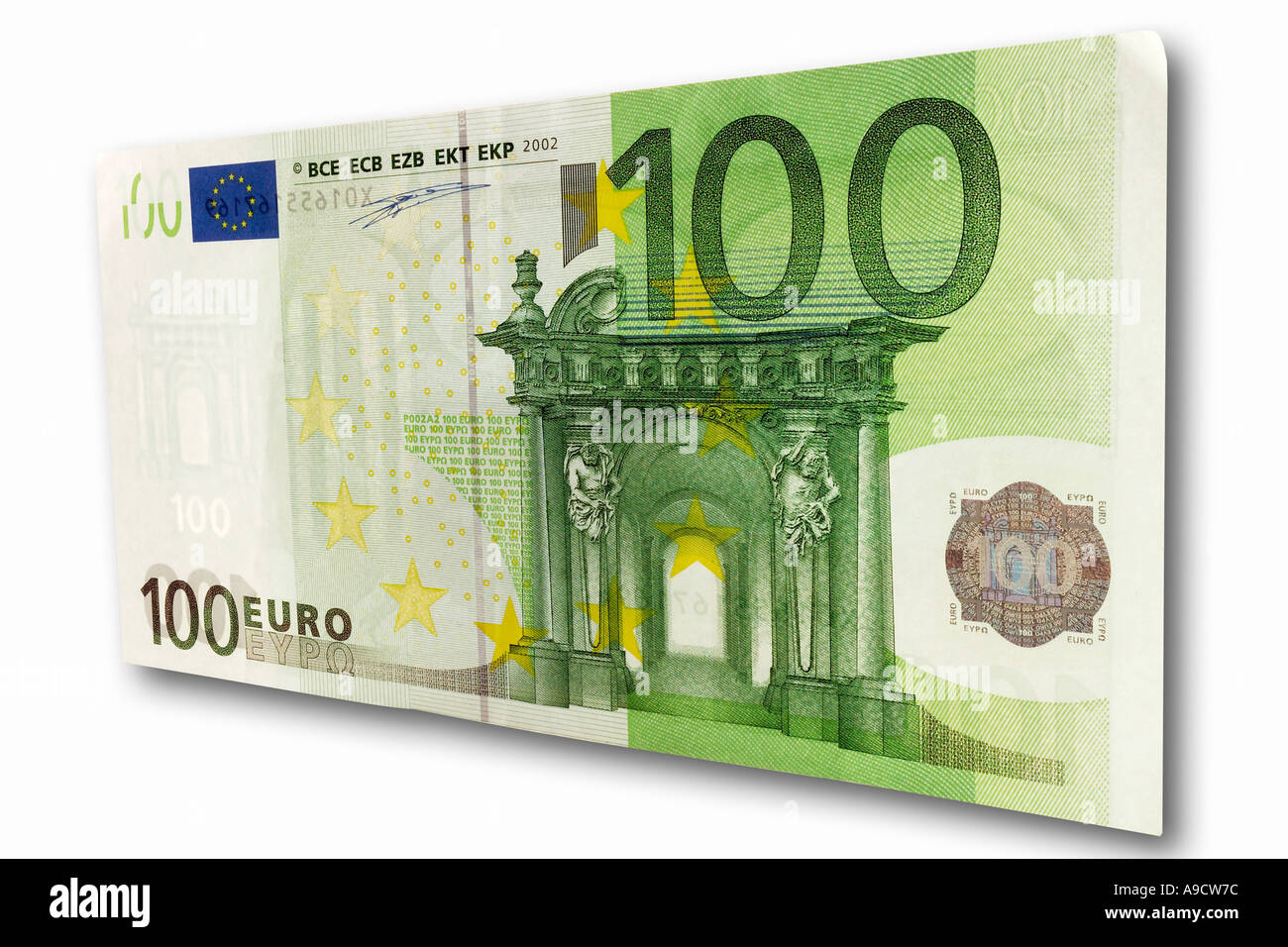 One hundred Euro note, close-up Stock Photo