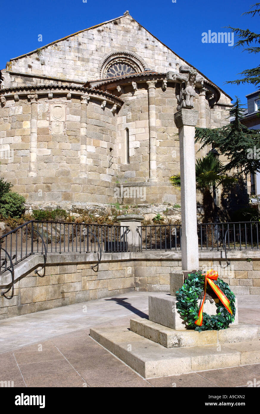 Back view of the Santiago church La Coruña A Coruna Corunna Corunha