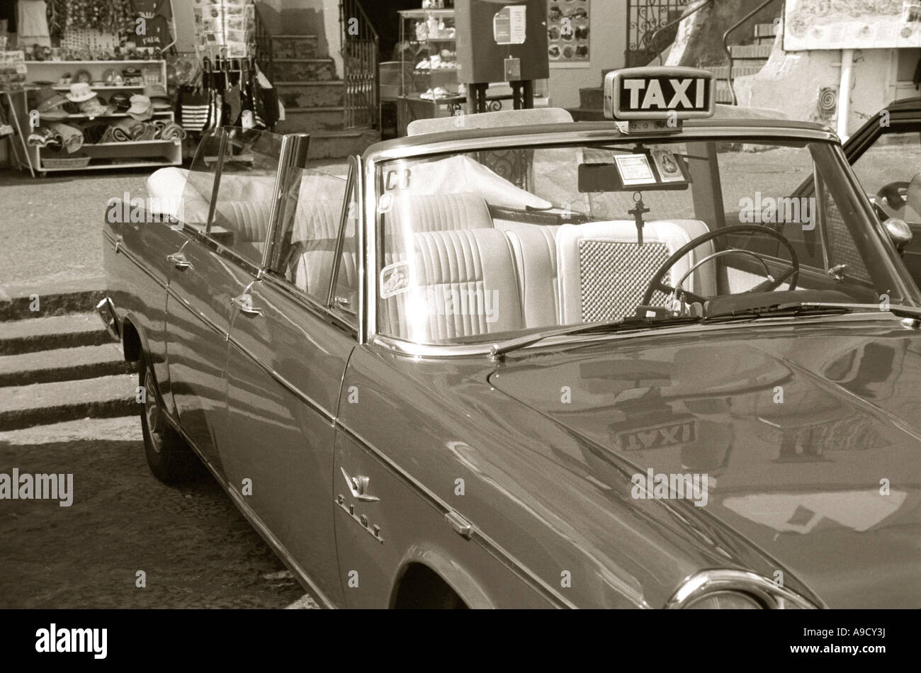 Convertible taxi in Capri, Italy Stock Photo - Alamy