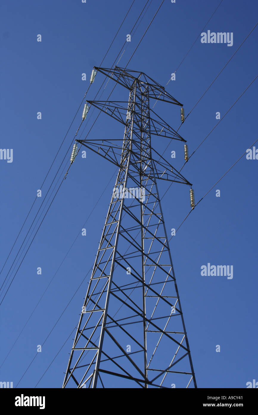 HIGH VOLTAGE POWER LINES QUEENSLAND AUSTRALIA BAPD1594 Stock Photo Alamy
