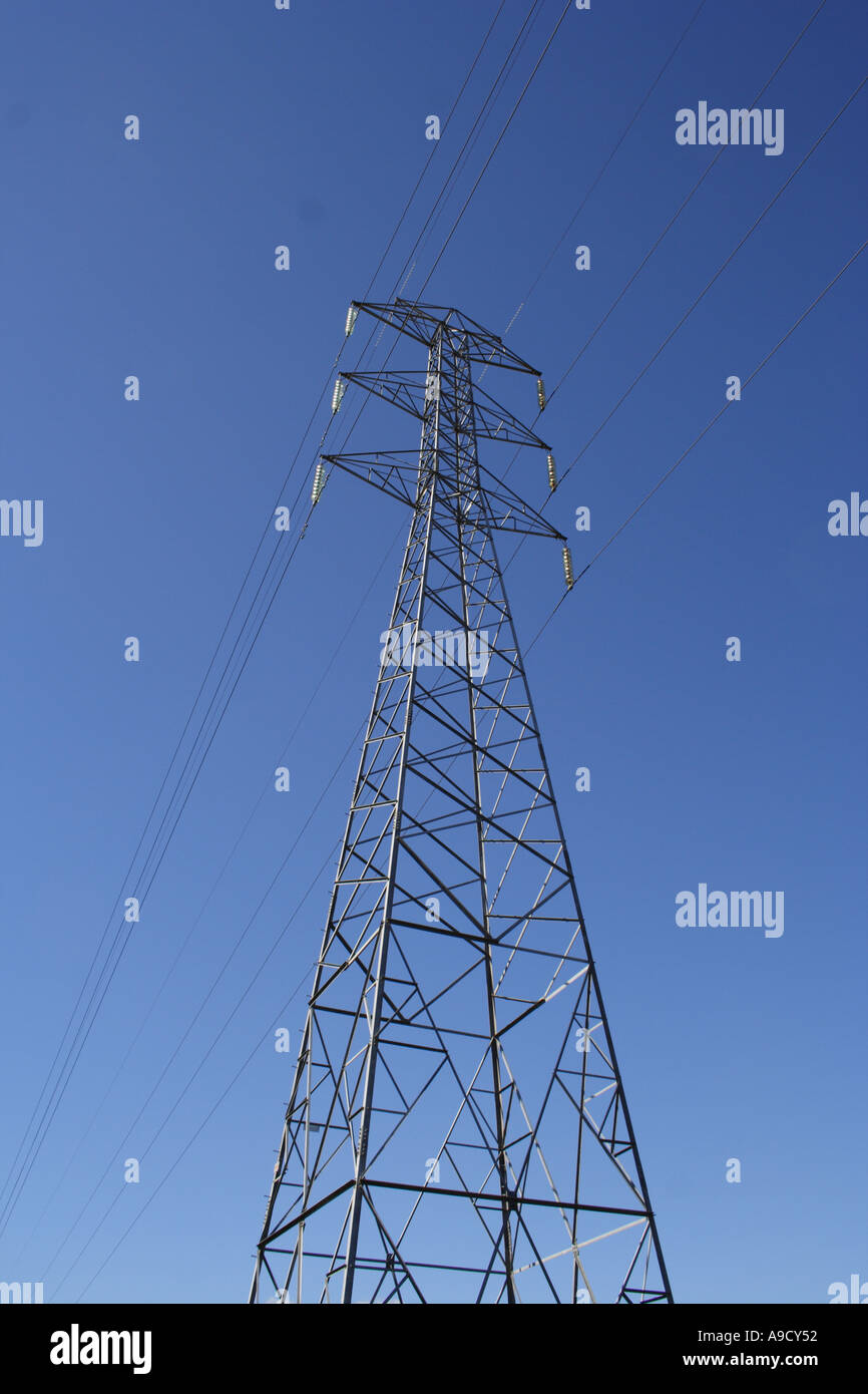 HIGH VOLTAGE POWER LINES QUEENSLAND AUSTRALIA BAPD1596 Stock Photo Alamy